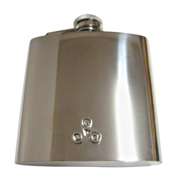 Rounded Celtic Design Large Flask - Picture 1 of 1